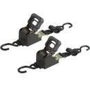 6' Retractable Ratcheting Tie-Down Strap with S-Hook Ends (Package of 2)