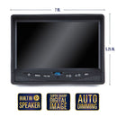 7" LED Digital Color Rear View Monitor (Three Channel)