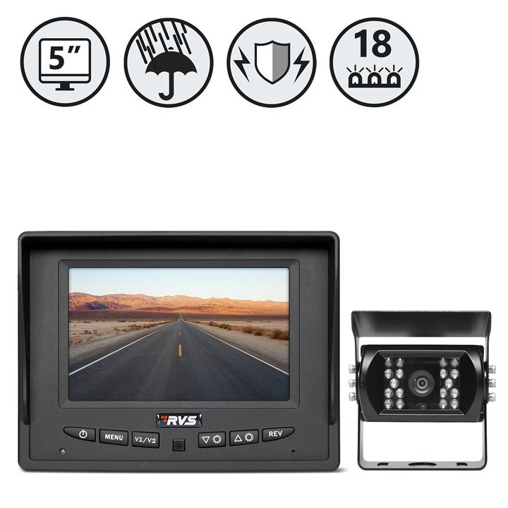 BACKUP CAMERA SYSTEM WITH 3-CHANNEL 5