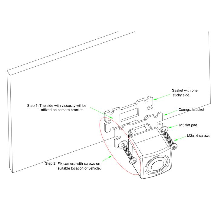 Backup Camera System | Two Camera Setup (One Surface Mount, One 130°) with Trailer Tow Quick Connect Kit
