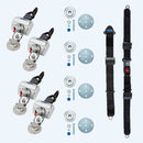 QRT MAX Slide 'N Click Retractor Kit with Non-Retractable Belts and Floor Pockets