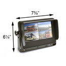 Backup Camera System with Waterproof Quad View Monitor