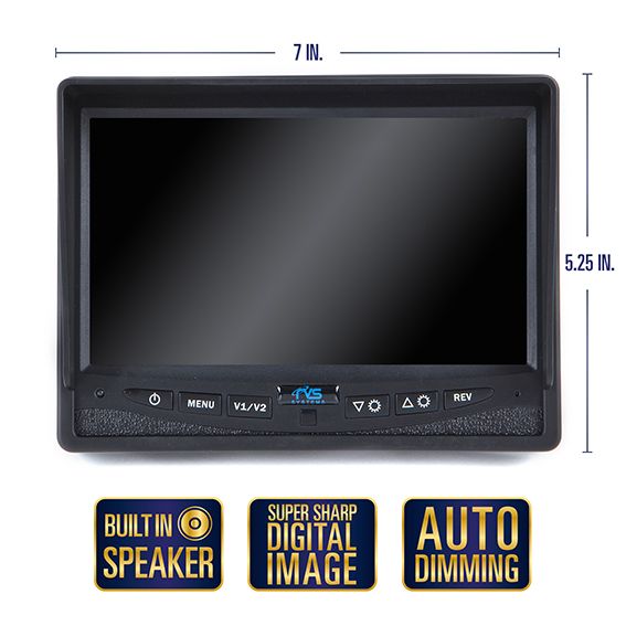 Backup Camera System | Two Camera Setup (One Surface Mount, One 130°) with Trailer Tow Quick Connect Kit