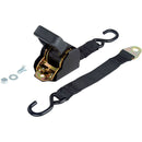 6' Retractable Ratcheting Tie-Down Strap with S-Hook Ends