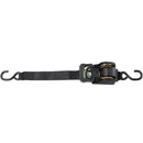 6' Retractable Ratcheting Tie-Down Strap with S-Hook Ends