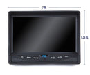 7" LED Digital Color Rear View Monitor with RCA Connections