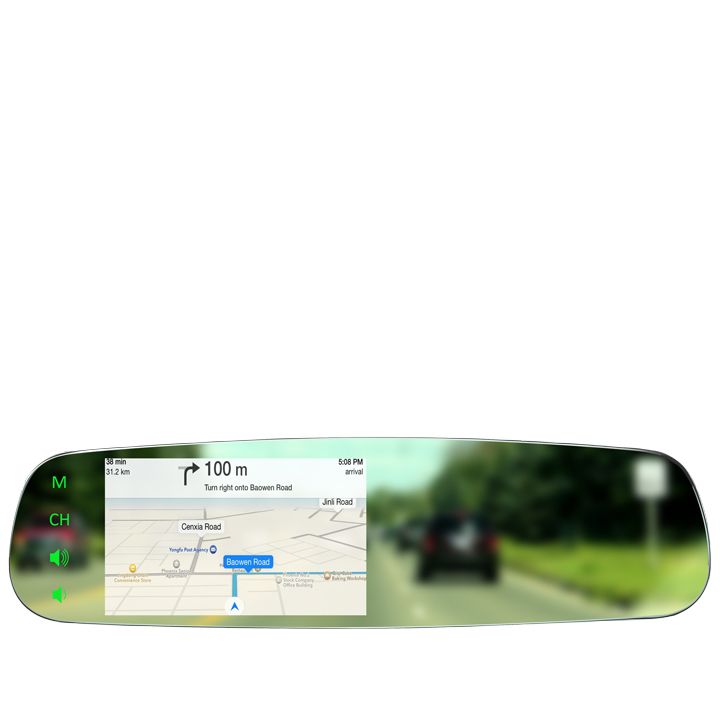 G-SERIES Backup Camera System with Frameless Mirror Monitor and MirrorLink