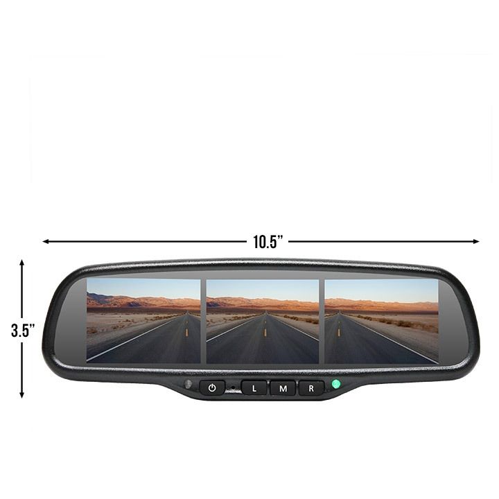 G-SERIES Rear View Replacement Mirror Monitor with Three 3.5